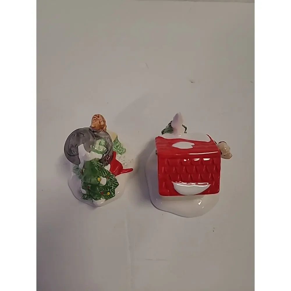 Dept 56 The Original Snow Village 2 Pc Set “Cat and Dog” #5131-4 Christmas